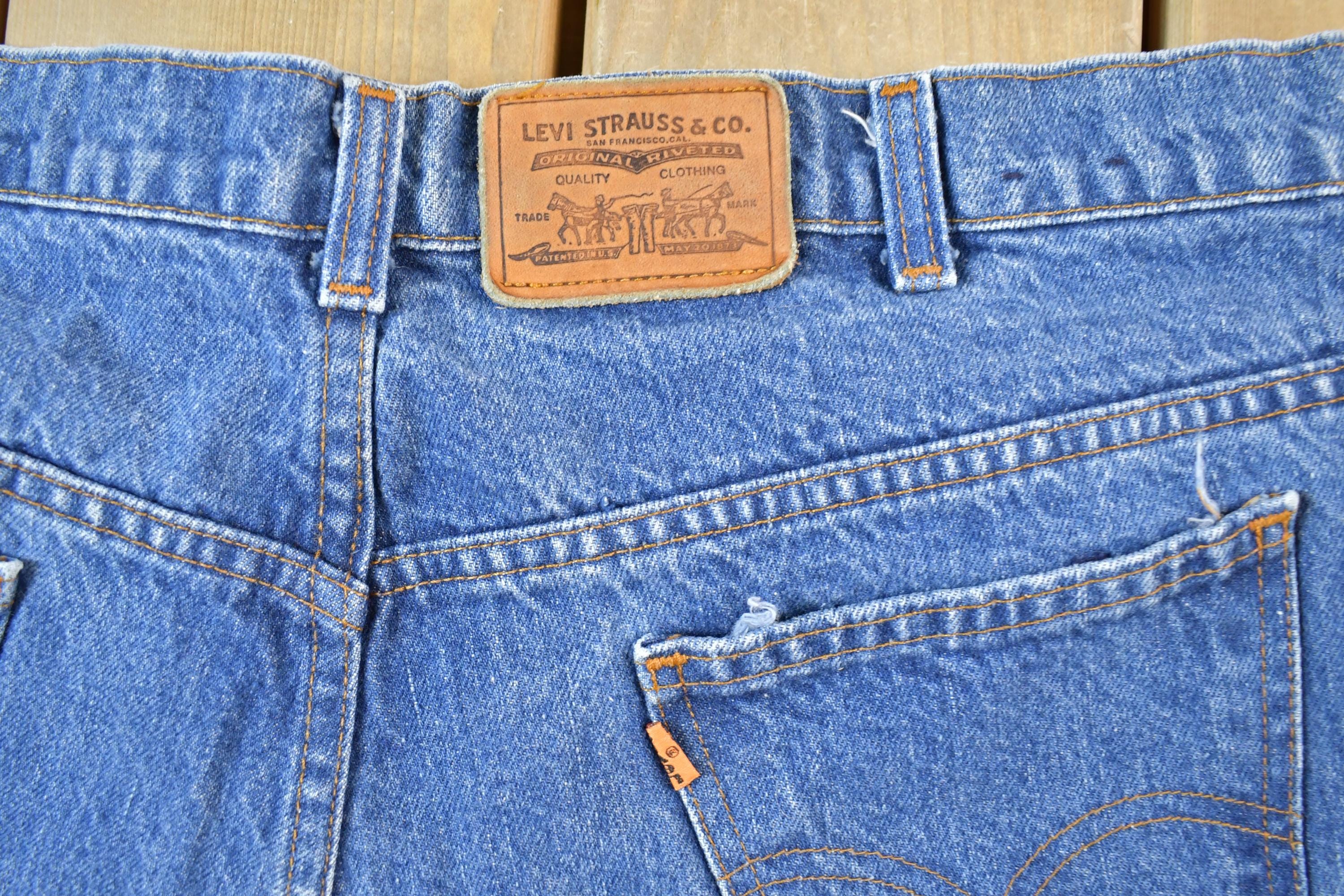 Vintage 1990s Levi Strauss Orange Tab Denim Jeans Size 36 x 32