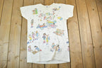 Vintage 1990s Slumber Party Oversized AOP Souvenir Single Stitch Graphic Print T-Shirt Made In