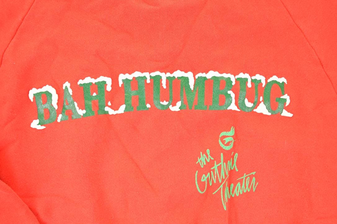 Vintage 1990s Bag Humbug Snow Font Christmas Crewneck Sweatshirt Men's M