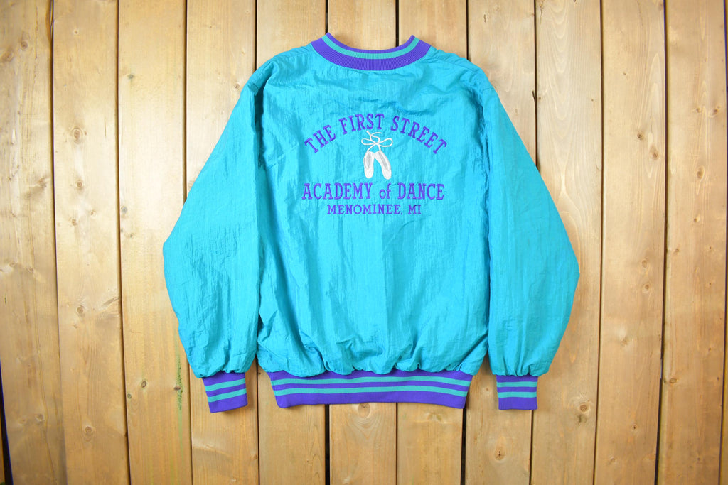 Vintage 1990s First Street Dance Academy Embroidered Name Windbreaker