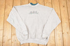 Vintage 1990s Bernie's Glen Embroidered Squirrels Double Collar Crewneck Sweatshirt Mens XL