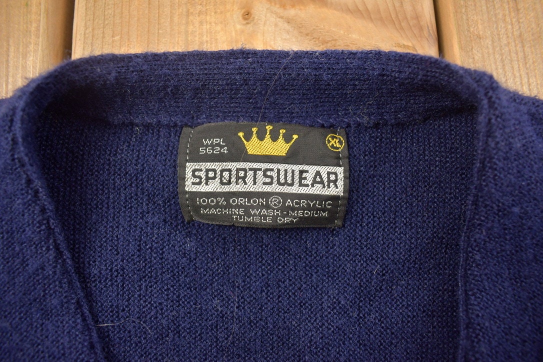 Vintage 1990s Sportswear Cardigan Sweater