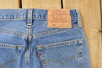 Vintage 1990s Levi's 501 Original Fit Denim Jeans Men's 25 x 30 / Mid Wash Blue / 90s Levi's / Classic Americana