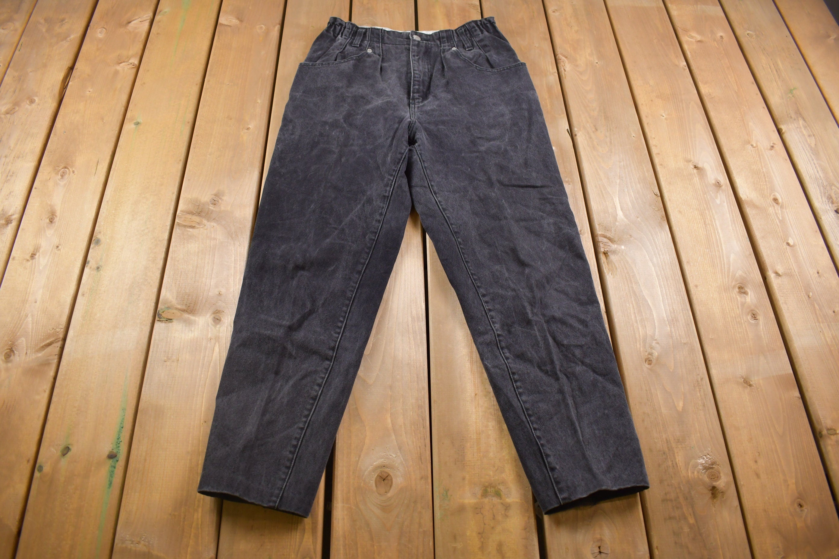 Vintage 1990's Jordache Black Washed Jeans 28 x 27