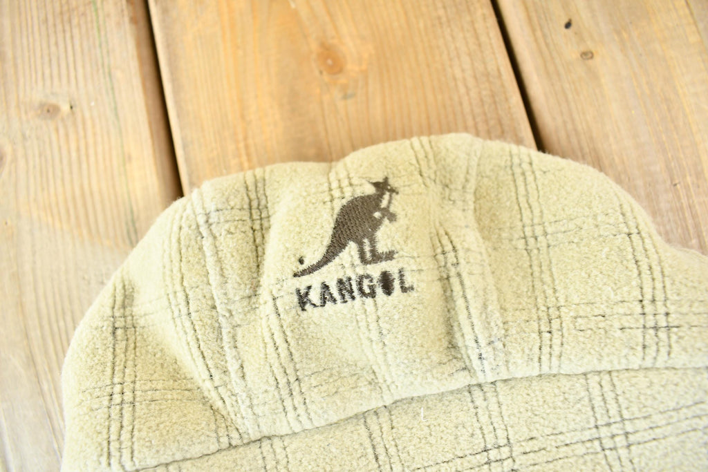 Vintage 1990s Kangol Polartec Fleece Plaid Army Cap Size L-XL