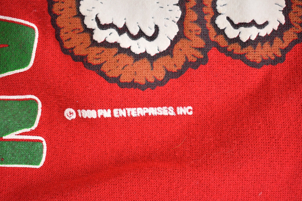Vintage 1998 Cute Hug Me Holiday Bear Michigan Crewneck Sweatshirt