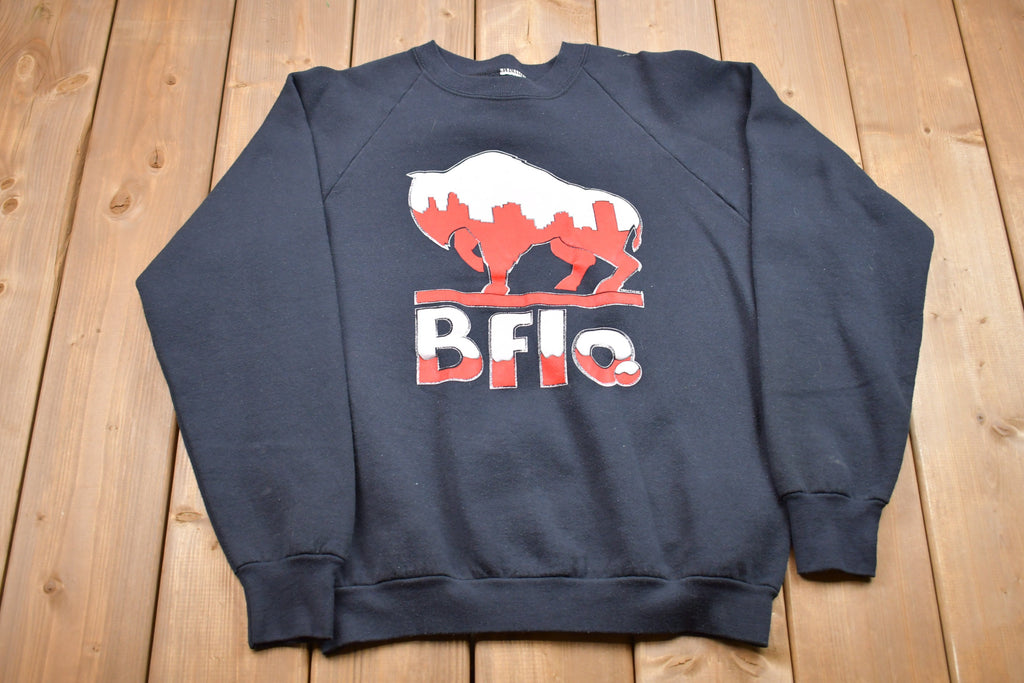 Vintage 1990s Bflo Animal City Skyline Graphic Crewneck