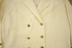 Vintage 1980s Blank White Knitted Cardigan Sweater