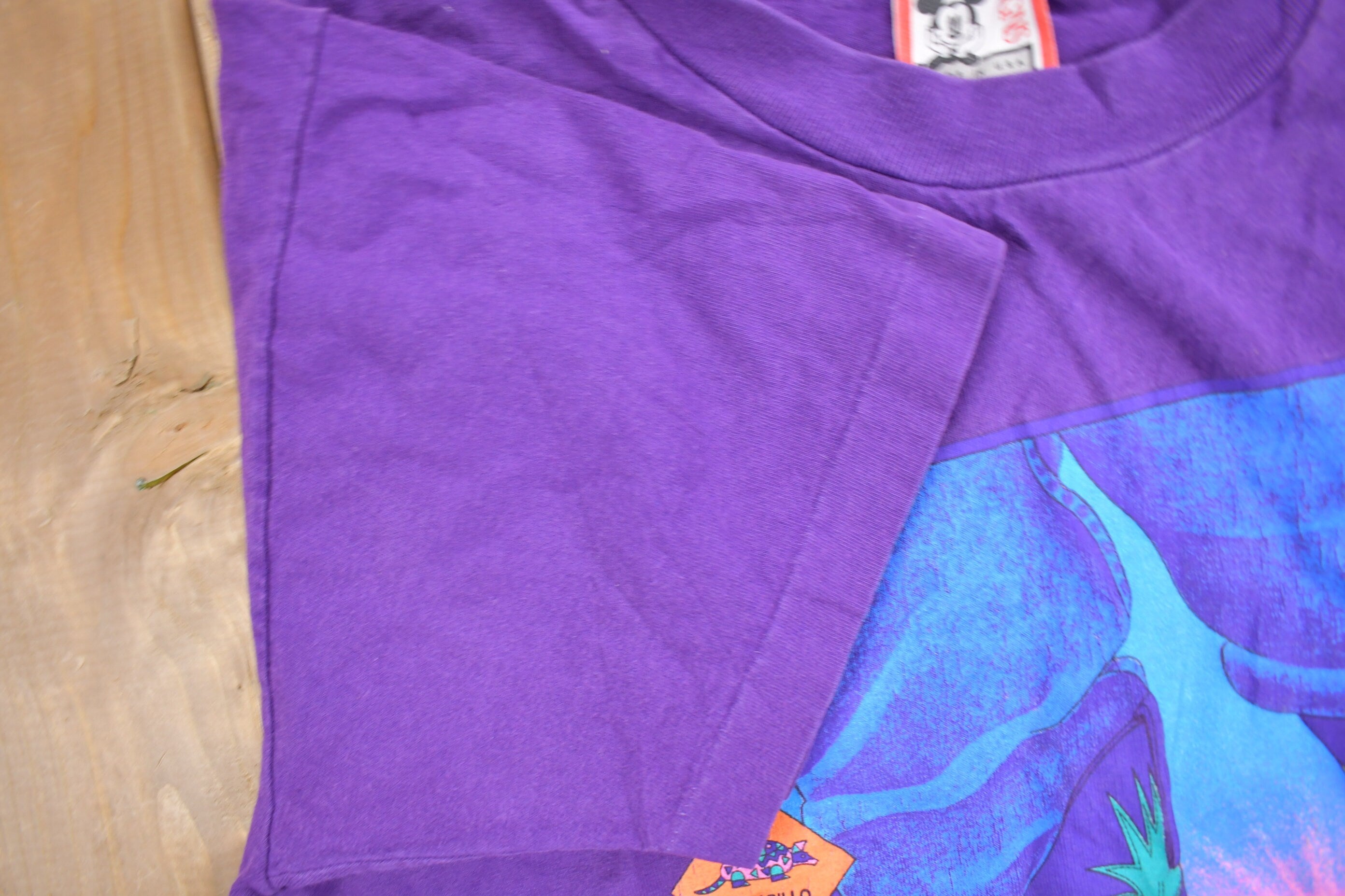 Vintage 1990s Neon Armadillo Disney Designs T-Shirt