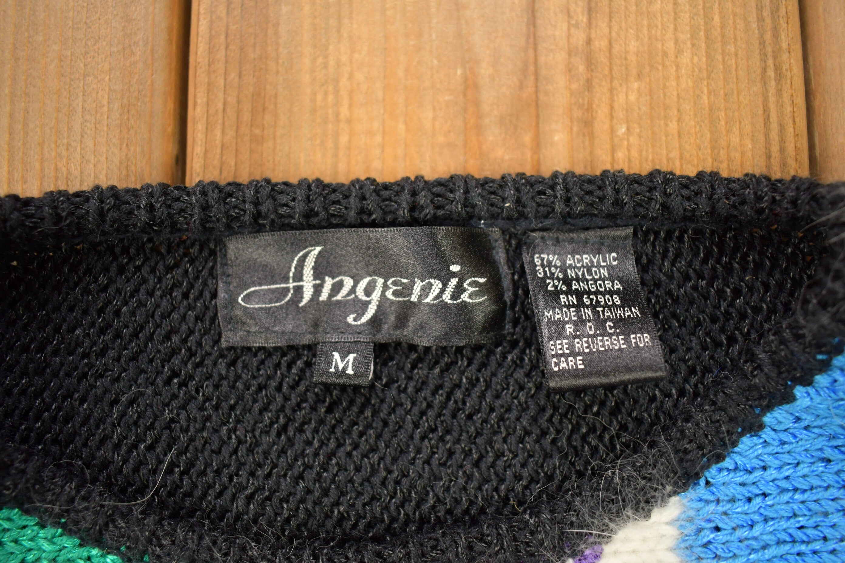 Vintage 1990s Angenie Abstract Knitted Sweater