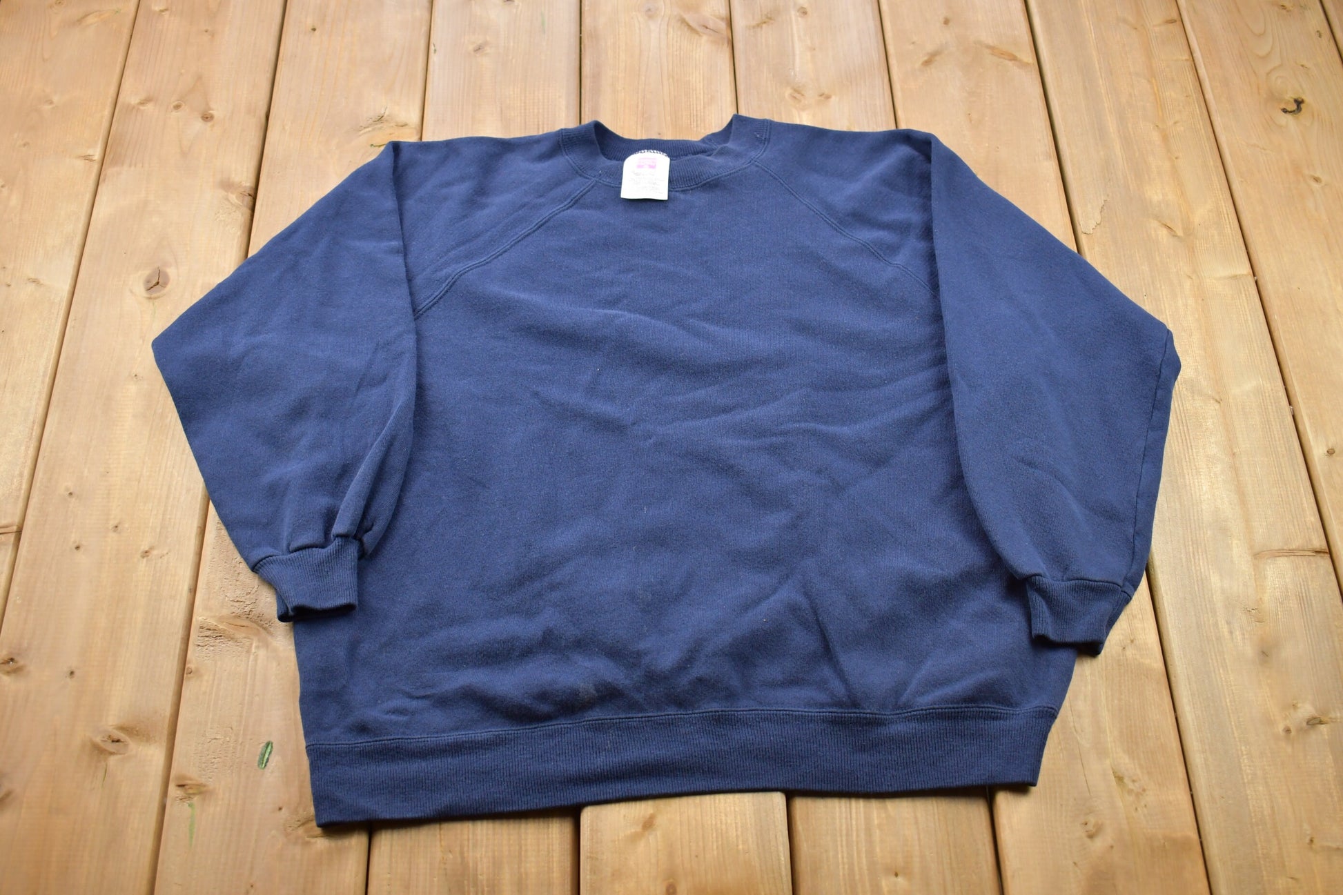Vintage 1990s Blank Navy Blue Crewneck Sweatshirt