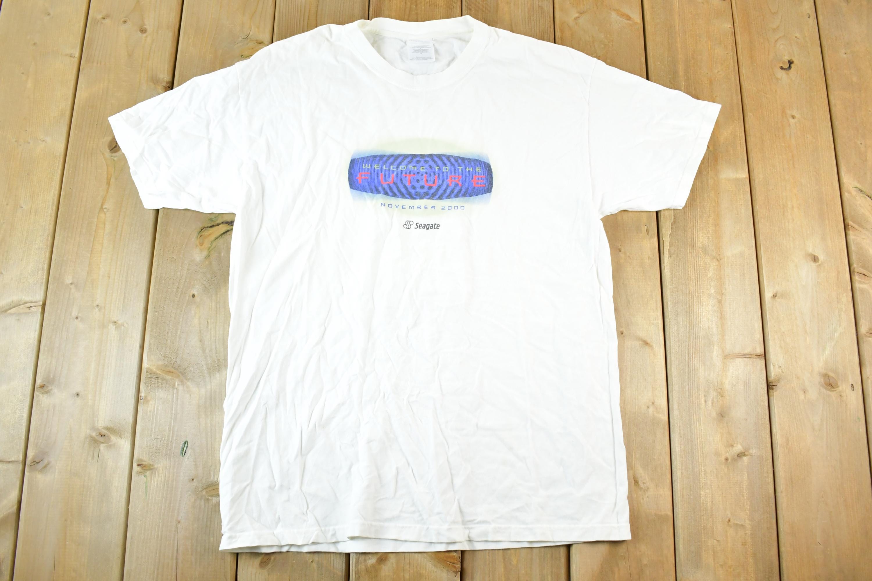 Vintage 2000 Seagate Welcome to The Future Souvenir T-Shirt Mens L