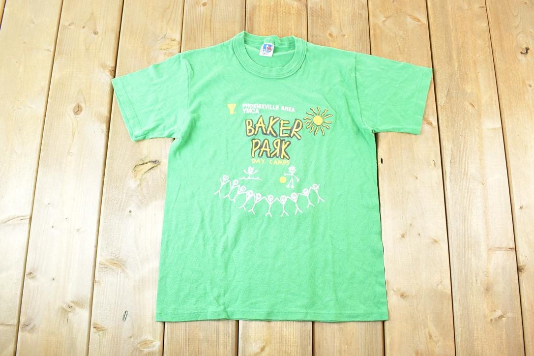 Vintage 1990s YMCA Baker Park Day Camps Souvenir T-Shirt Men's Small
