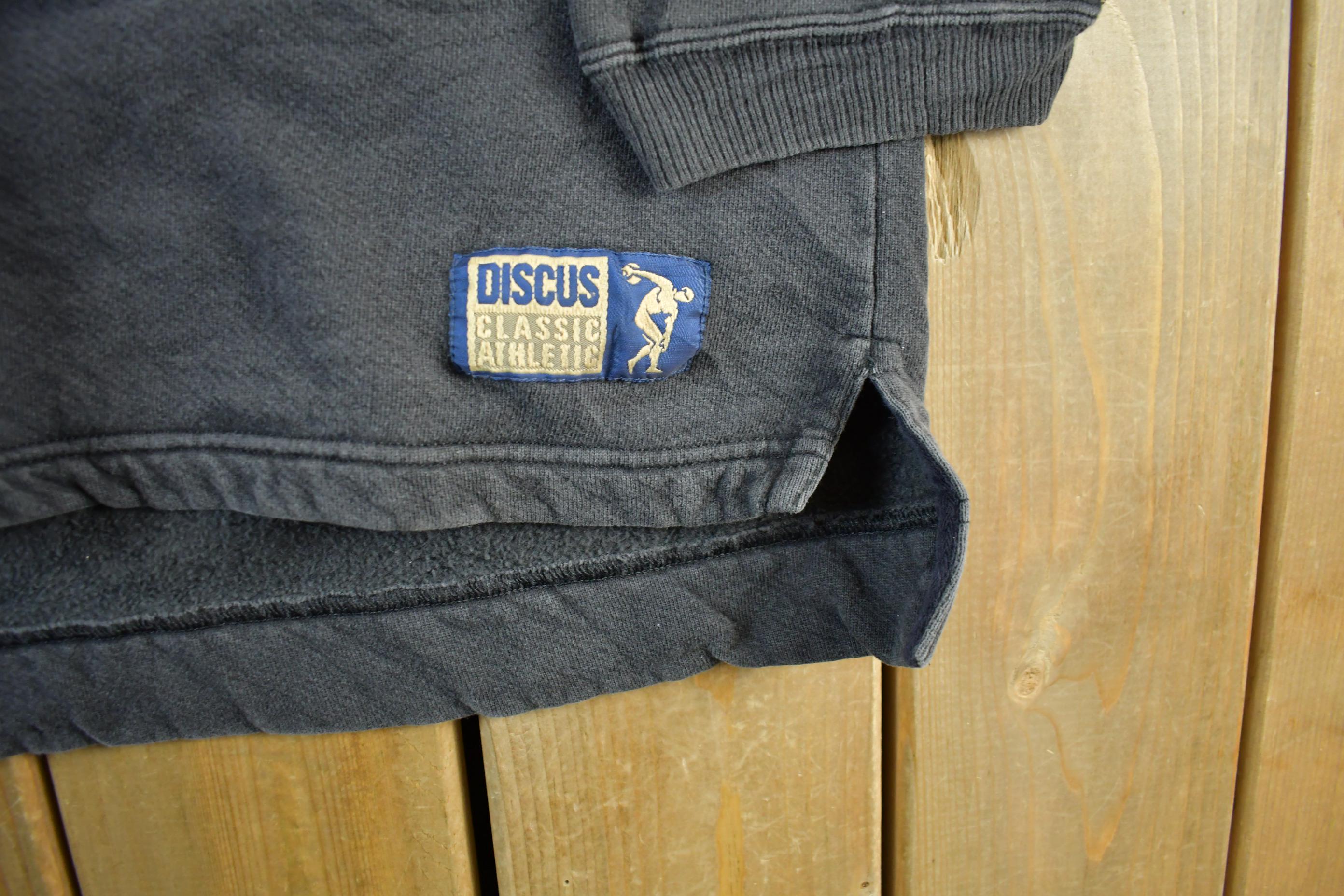Vintage 1990s Discus Athletic Sun Faded Blank Crewneck Sweatshirt Men's 2XL