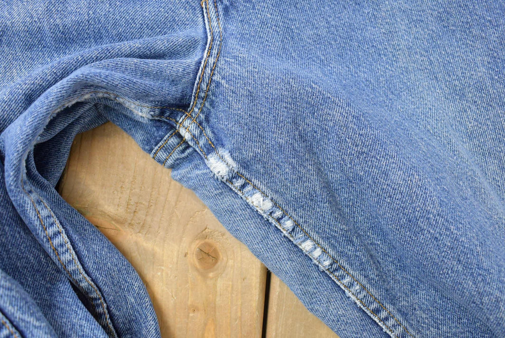 Vintage 1990s Levi's 551 Relaxed Tapered Fit Denim Jeans Women's 33 x 30 / Distressed Jeans / Made in USA