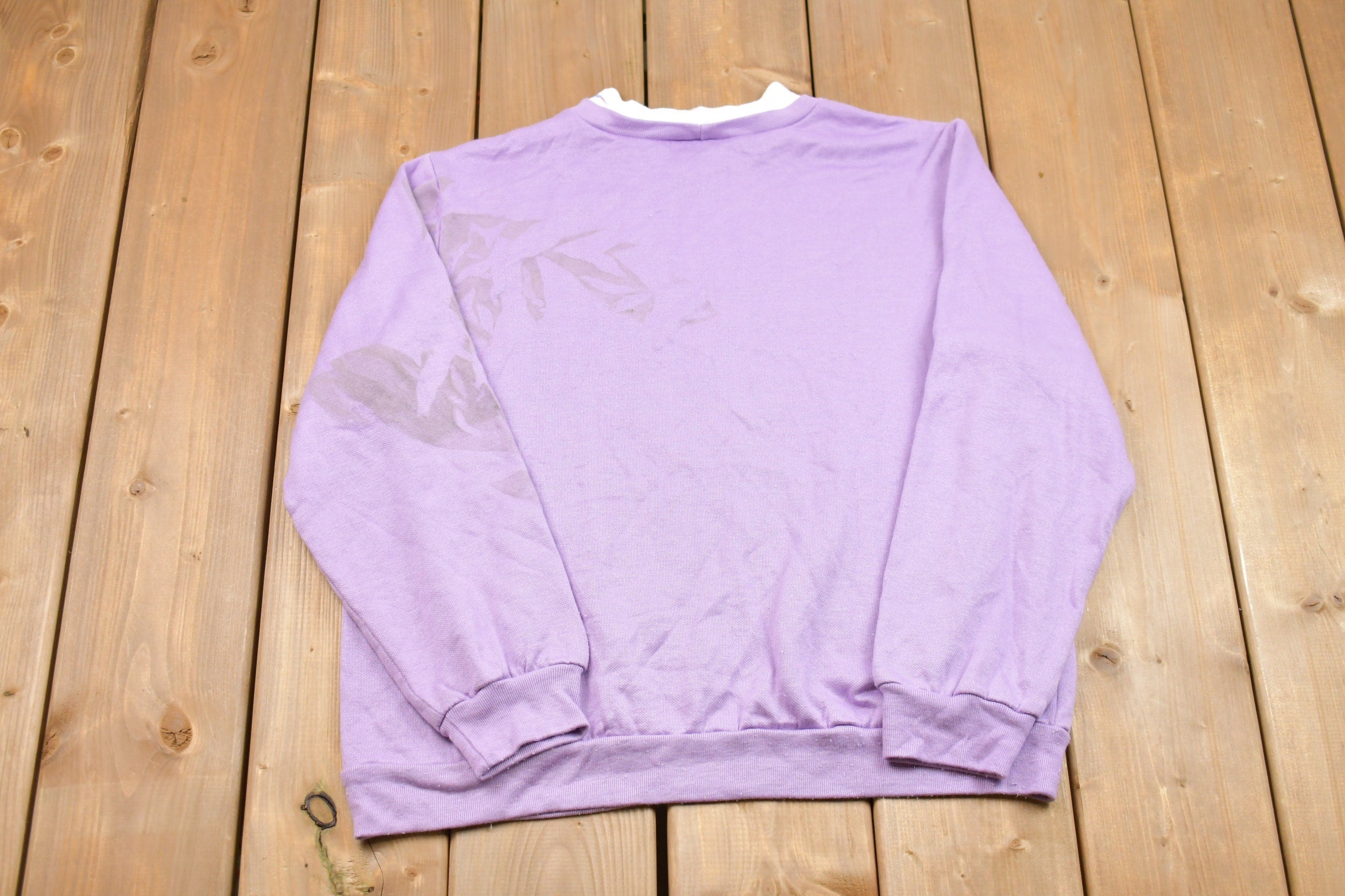 Vintage 1990s Blair Floral Mock Neck Crewneck Sweatshirt