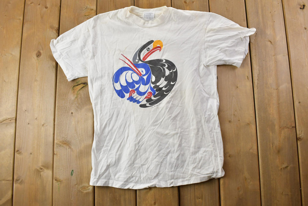 Vintage 1990s Animal Bird Theme Graphic T-Shirt