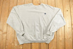 Vintage 1990s Champion Blank Grey Crewneck Sweatshirt