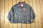 Vintage 1990s Starter NBA Chicago Bulls Leather Jacket