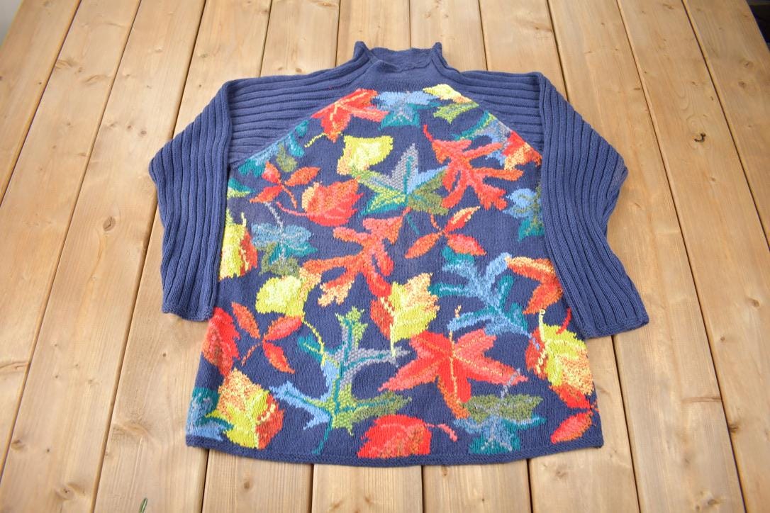 Vintage 1990s Susan Bristol Floral KnitSweater