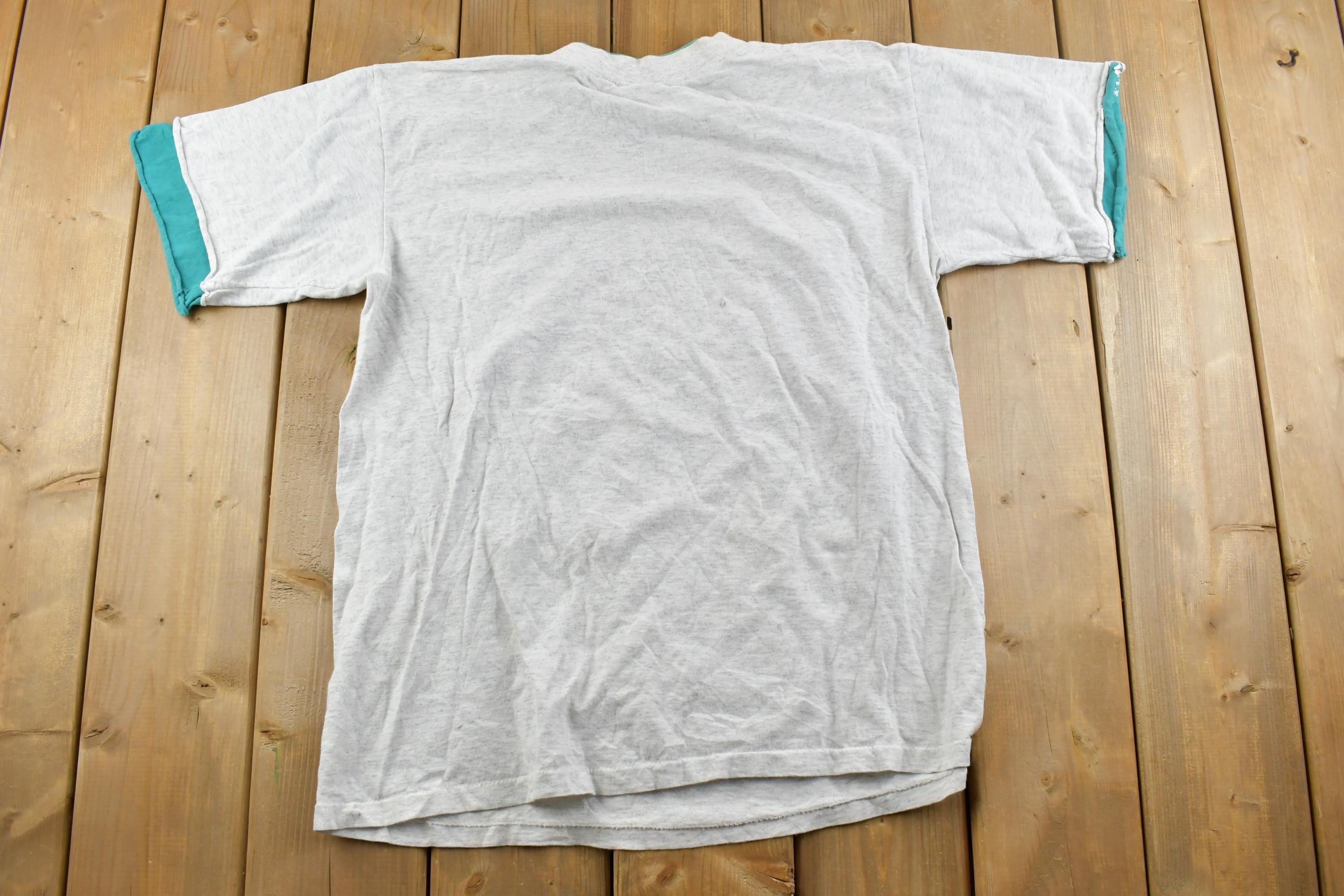 Vintage 1994 Miami Dolphins Salem Double Collar NFL Graphic T-Shirt