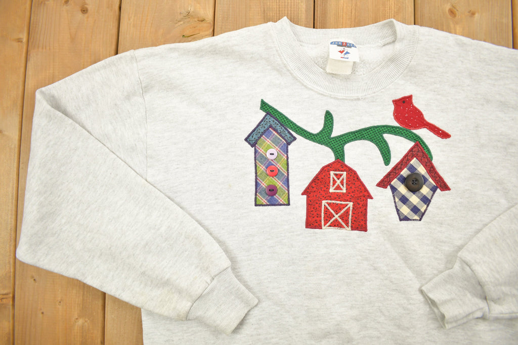 Vintage 1990s House Patchwork Cute Crewneck