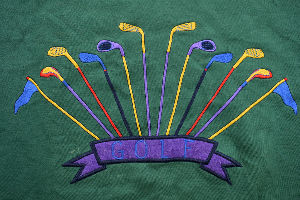 Vintage 1990s Embroidered Golf Club Crewneck Sweatshirt