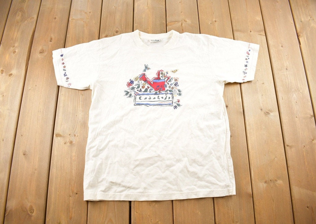Vintage 1990s Northern Reflections Flower Pot Graphic T-Shirt