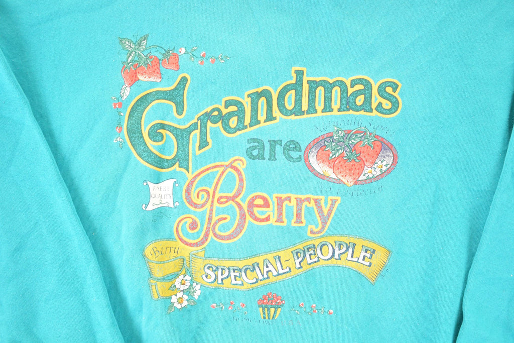 Vintage 1990s Grandmas Are Berry Special Cute Strawberry Crewneck Sweatshirt Women's L