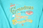 Vintage 1990s Grandmas Are Berry Special Cute Strawberry Crewneck Sweatshirt Women's L
