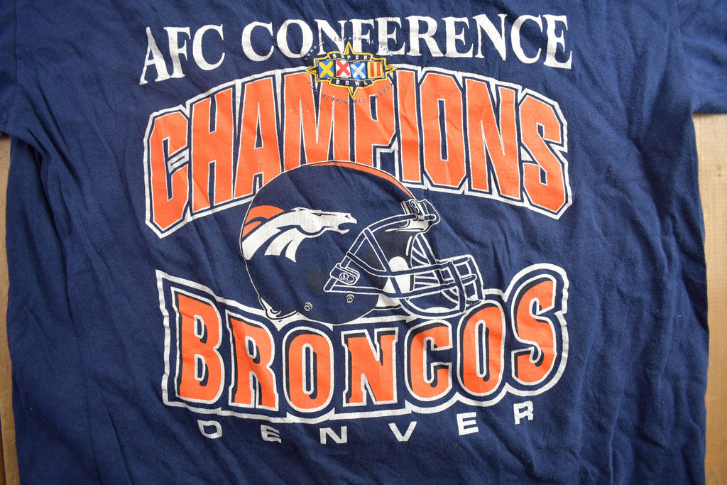 Vintage 1990s Denver Broncos Afc Champs NFL Graphic T-Shirt