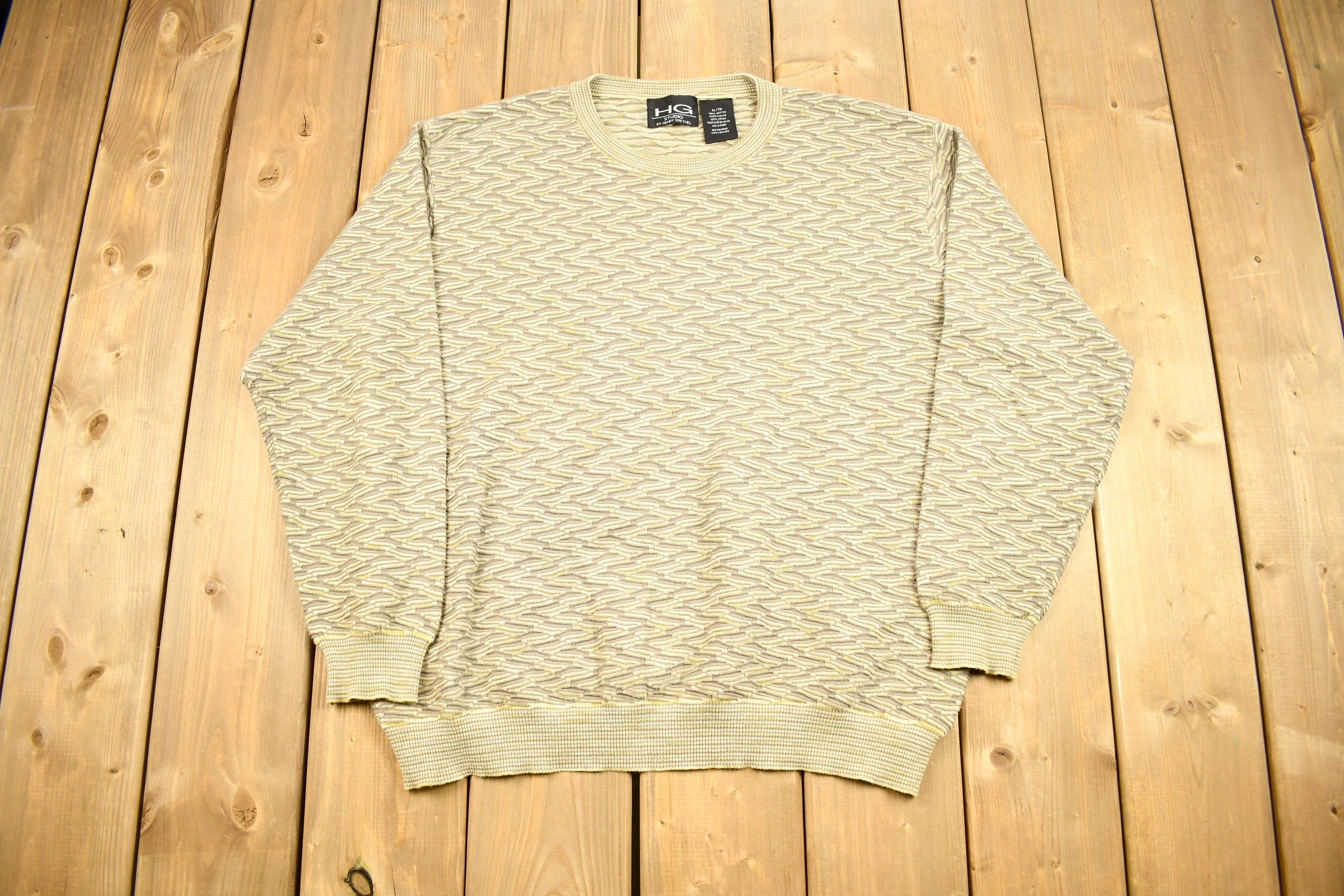 Vintage 1990s Henry Grethel Knitted Crewneck Sweater