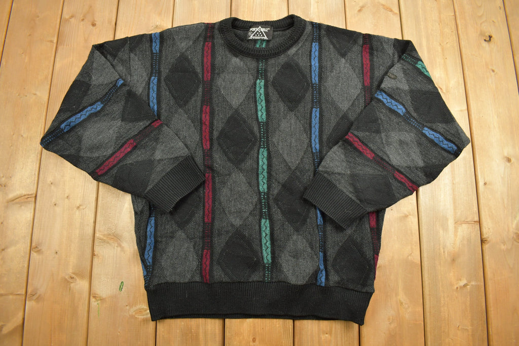 Vintage 1990s Porto Cruz Abstract Knit Crewneck Sweater