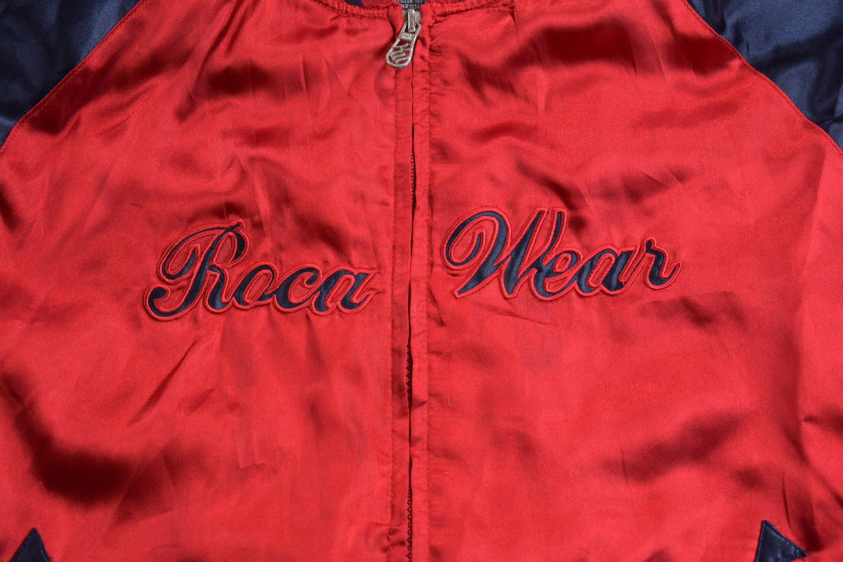 Vintage 1990s Roca Wear Satin Bomber Jacket