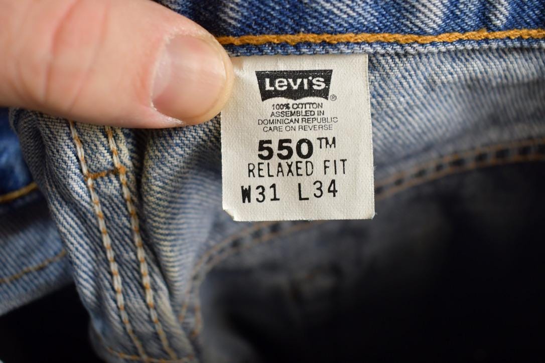 Vintage 1990s Levi Strauss Red Tab 505 Denim Jeans Size 31 x 34