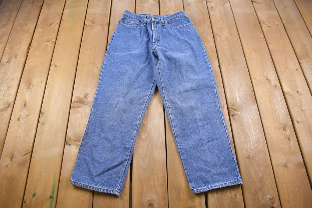 Vintage 1990s L.L Bean Plaid Cotton Lined Jeans 28 x 26