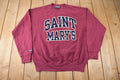 Vintage 1990s Saint Mary's University Collegiate Crewneck Made In USA Size L