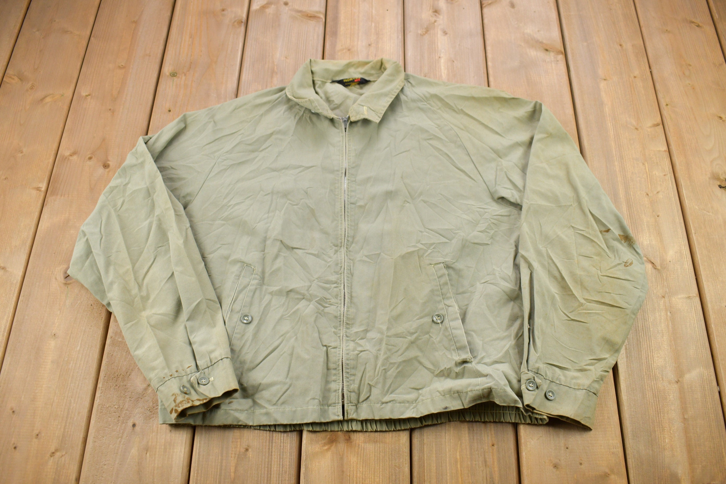Vintage 1970s Nortex Distressed Windbreaker Jacket