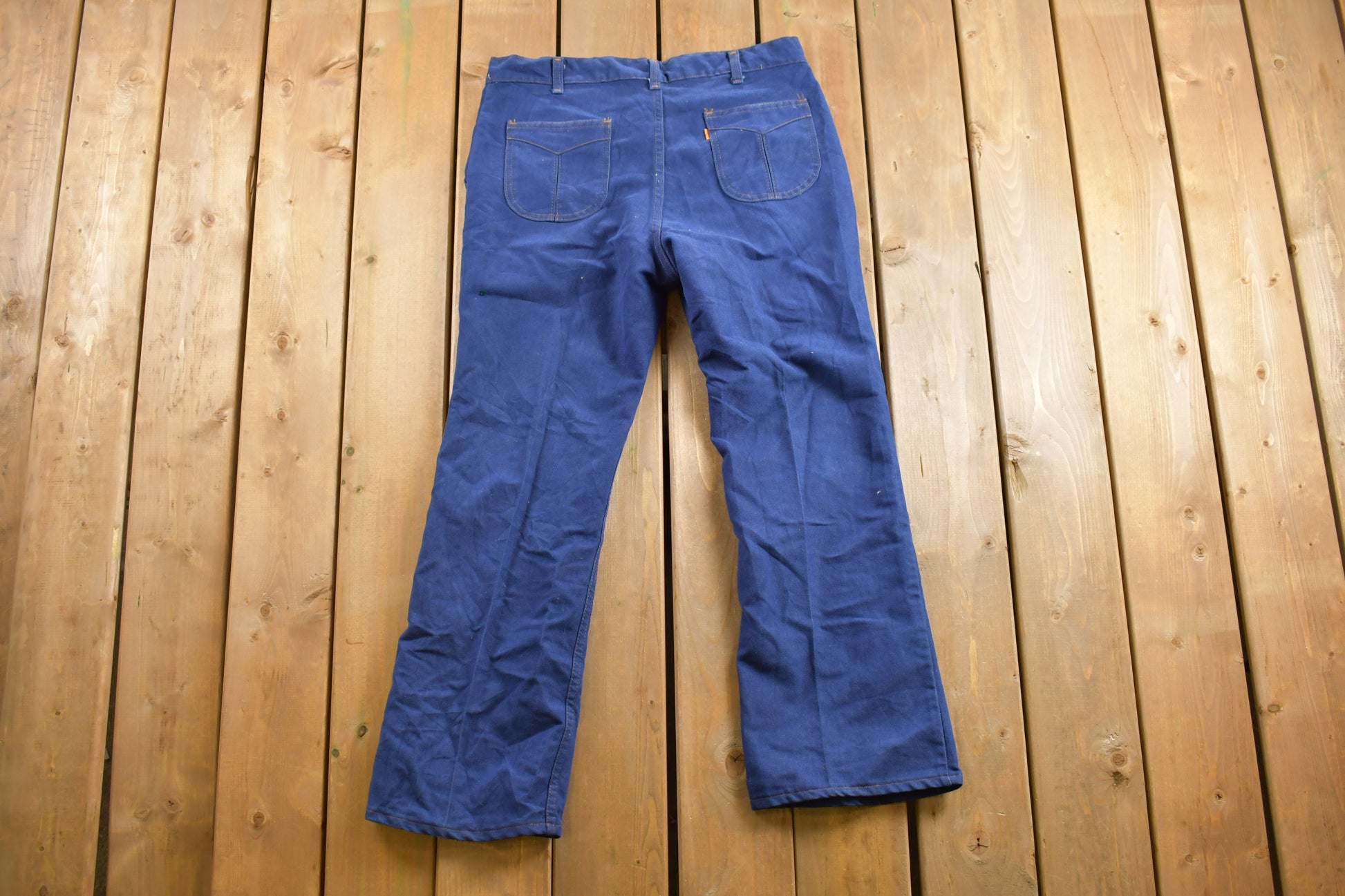 Vintage 1970s Levi's Orange Tab Jeans Size 35 x 29