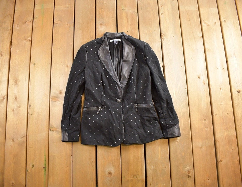 Vintage 1990s Leather Nygard Womens Blazer