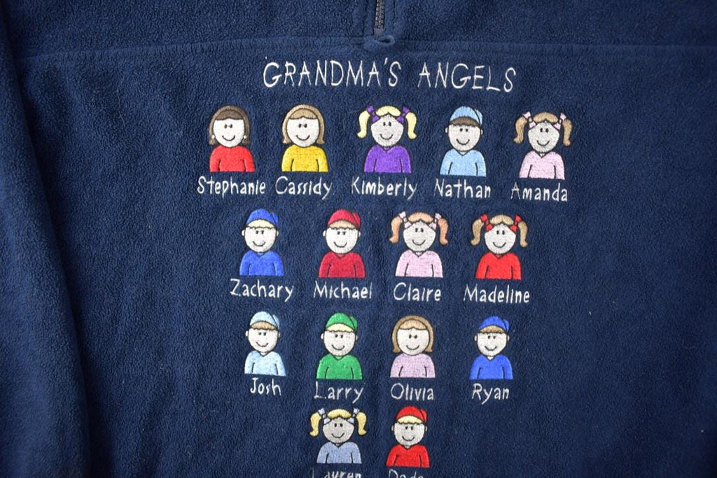 Vintage 1990s Grandma's Angels Embroidered Fleece Sweater Size XXL