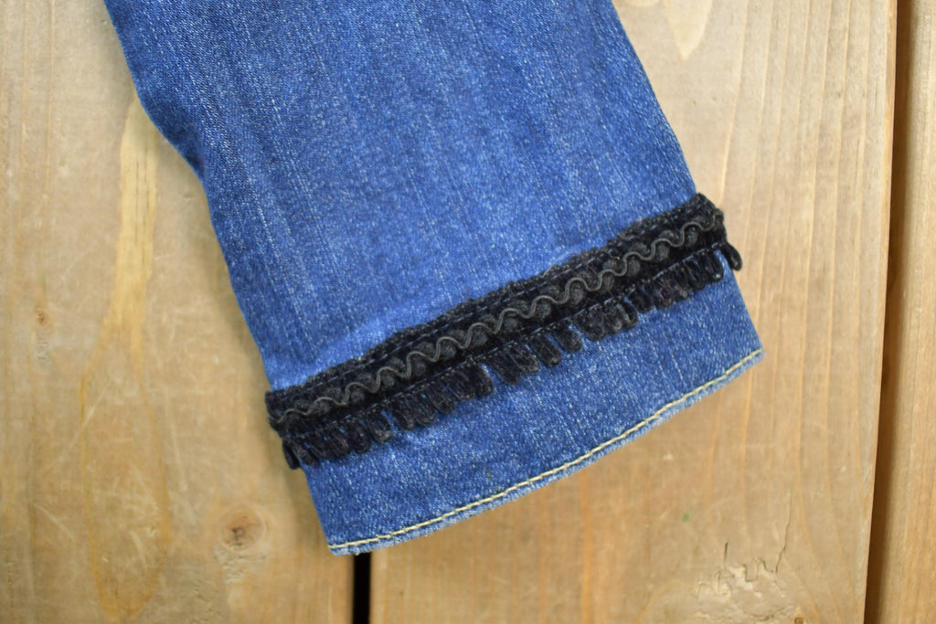 Vintage 1990s Maui Jeans Co Fancy Embellished Jean Jacket Made In USA