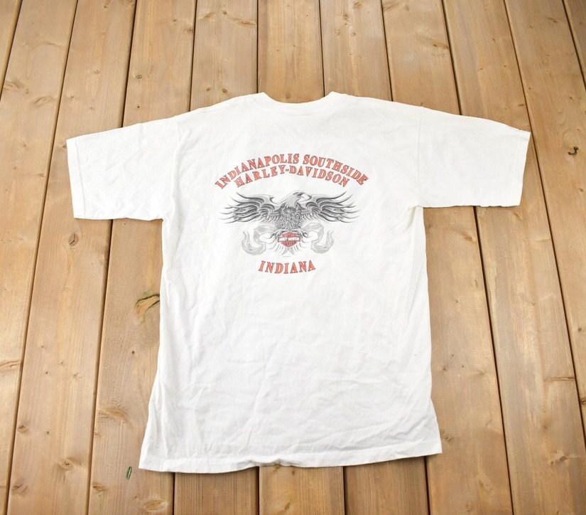 Vintage 2003 Harley Davidson Motorcycles 100 Year Anniversary Graphic T-Shirt Made In USA
