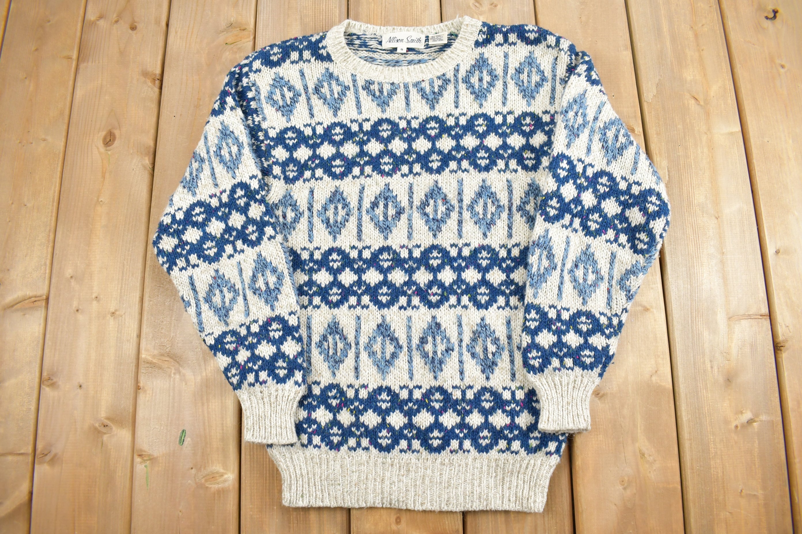 Vintage 1990s Allsion Smith Knit Crewneck Sweater