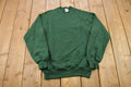 Vintage 1990s Blank Forrest Green Jerzees Crewneck Sweatshirt