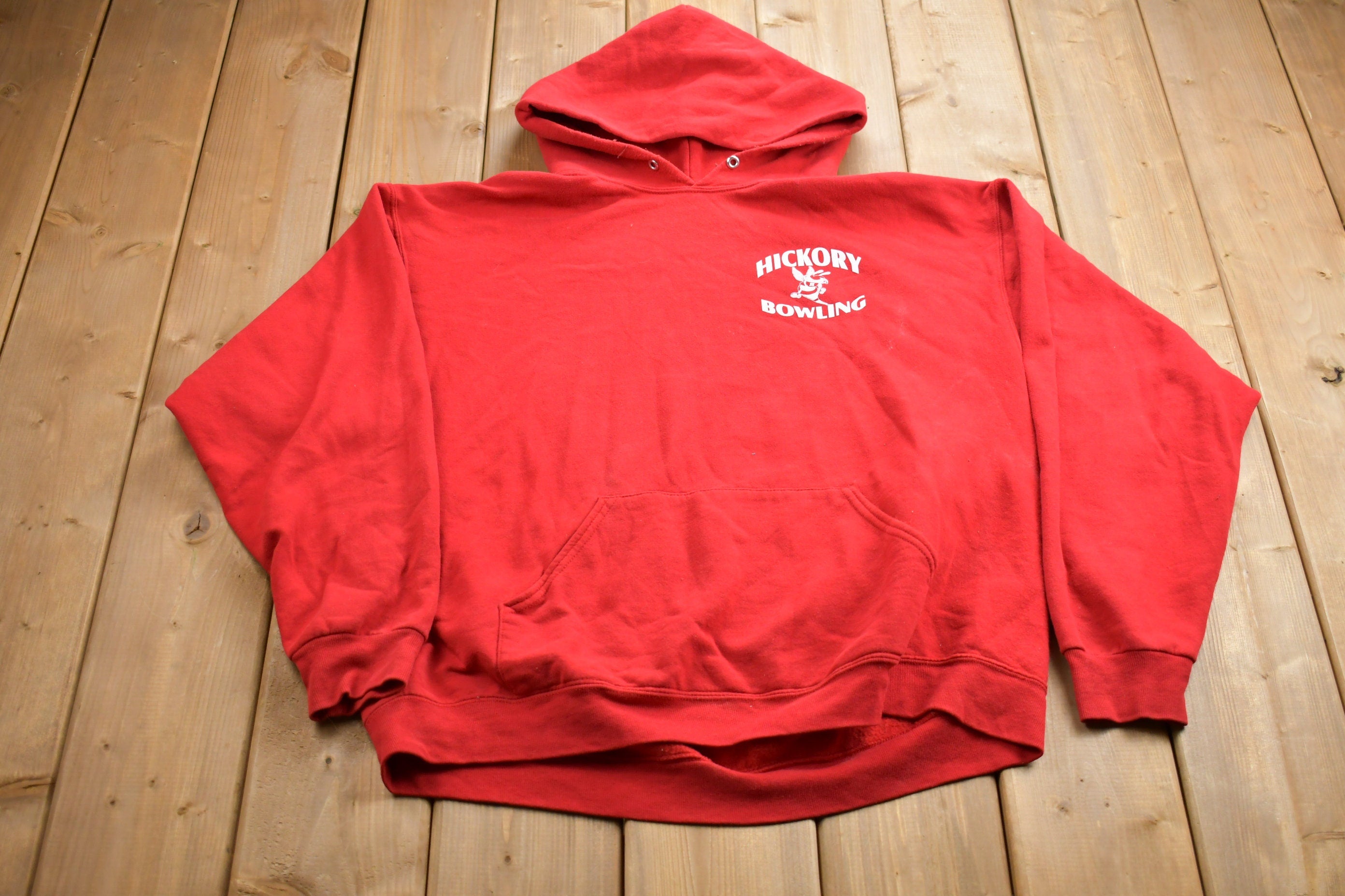 Vintage 1990s Hickory Bowling Graphic Hoodie