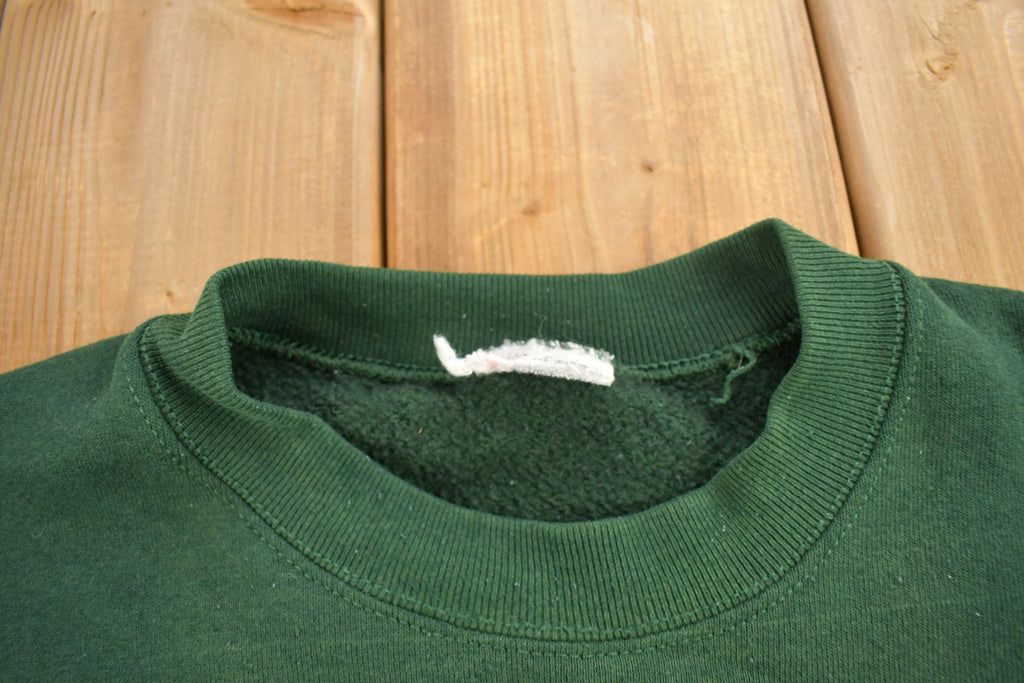 Vintage 1990s Forest Green Blank Crewneck Sweatshirt