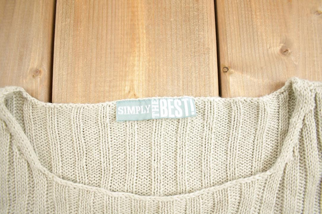 Vintage 1990s American Flag Simply The Best Knit Crewneck Sweater