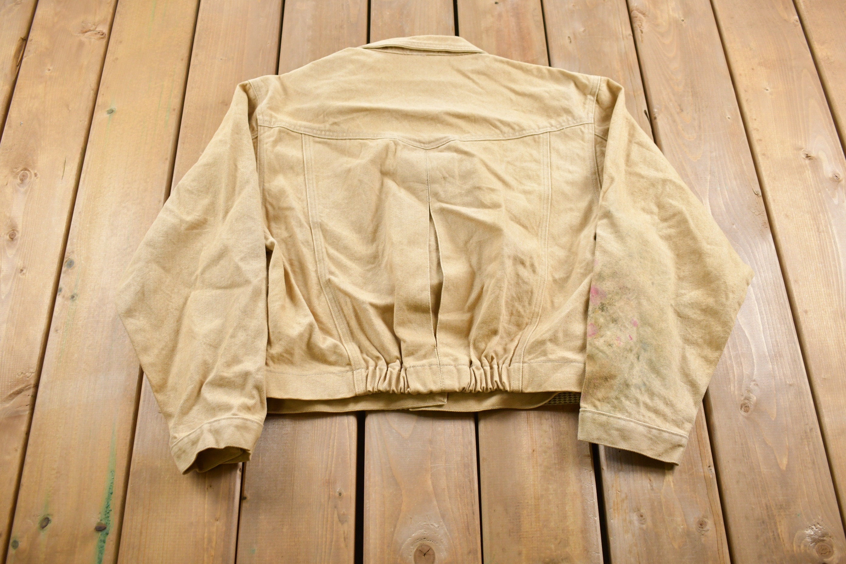 Vintage 1990s Ivana Cheetah Print Denim Jean Jacket