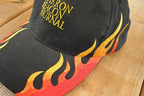 Vintage 1990s Akron Beacon Jornal Flames Strapback Hat /